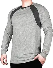 [KONRECO] FR Shirts for Men Summer Two Tone 4oz Lightweight Flame Resistant/Fire Retardant CAT1 Work T-Shirt Baselayer