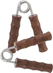 Totority 1 Pair Hand Grip Strengthener Wooden Handle Finger Trainer for Wrist Exercise Durable Non Skid Grip for Enhanced Strength for Athletes and Fitness Enthusiasts Random Color