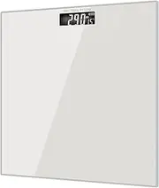Clevinger Digital Bathroom Scale for Body Weight, Smart Scale Step-on Technology, Easy Read LCD, Weight Scale 180kg, Digital Home Scale, Highly Accurate Body Weight Scale (White-LCD Display)