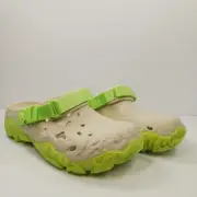 Crocs All Terrain Atlas Mens 10 Clogs Bone Limeade Slide On Sandals 208391-2BZ