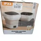 Portable Folding Washing Machine, Mini Travel Washer, Large Capacity 9L, White