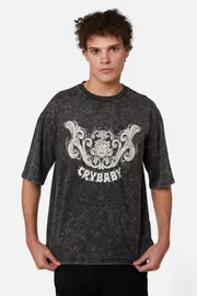 Break Their Hearts Acid Wash Tee
