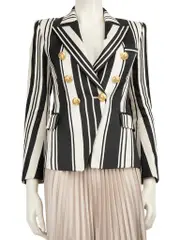 Black & White Striped Blazer