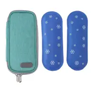 Insulin Cooler Cooling Case with 2 Ice Packs Portable Medical Cooler Insulation Bag for Outdoor Travel Type 3