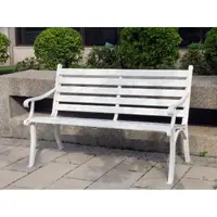 在飛比找momo購物網優惠-【BROTHER 兄弟牌】鋁合金雙人公園椅(白色)