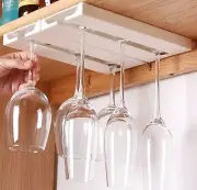 Leevcok 2 Pack Wine Glass Holder under Shelf or Cabinet Punch-Free Wine Glass