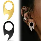 2PCS 316 Stainless Steel Screw Fit Cyberpunk Minimalist Ear Gauges Plugs Tunnels