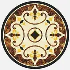 2' Black round Marble Table Top Kitchen side coffee Center Table Top Inlay stone