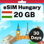 eSIM Hungary - 20 GB - 30 Days - Travel eSIM | QR code activation