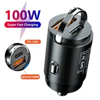 在飛比找樂天市場購物網優惠-【日本代購】100W 車用 USB 充電器超級充電 USB-