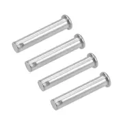 Single Hole Clevis Pins - 10mm x 50mm Flat Head 304 Stainless Steel Pin 4Pcs