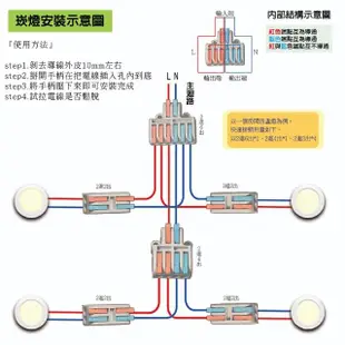 【青禾坊】2進4出 B2-4 電線連接器-100顆(電線連接器/快速配線/燈具接線夾/接線端子/快速接頭/電火布)