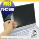 【Ezstick】MSI PS42 8RB 專用 靜電式筆電LCD液晶螢幕貼 (可選鏡面或霧面)