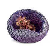 Mystical Worlds LED Ornament Light Crystal Dragon Egg Figurine Decor 10.7cm