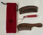 Decorative Sadalwood Comb and Barber Comb Set