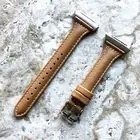 Light Brown Slim Elegant Soft Leather Band Strap for Fitbit Ionic Smart Watch