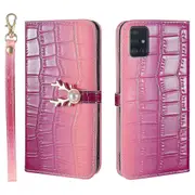 For Samsung Galaxy A71 Phone Case With Strap - Purplish red