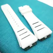 25mm * 20mm White Rubber Band Strap for RM RICHARD MILLE RM011 RM50-03/01