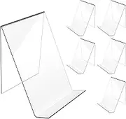 6 Pack Clear Acrylic Book Stand Display Holder Displaying Easel for Picture Albums, Books, Music Sheets, Notebooks, Artworks, etc.…