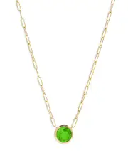 Bloomingdale's Fine Collection Peridot Pendant Necklace in 14K Yellow Gold, 16