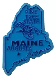 Maine The Pine Tree State Blue Fridge Magnet