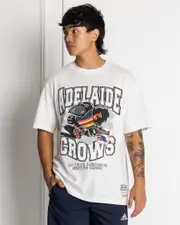 [Mitchell & Ness] Mitchell & Ness Men's Adelaide Crows Character T-Shirt in Vintage White Size XL XL Vintage White