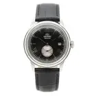 ORIENT RA-AP0101B Bambino Automatic Watch Black Dial SilverCaseBlackLeatherStrap