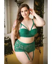 HIGH WAIST GARTER PANTY CURVE NADINE CONTOUR CUP BRA SET