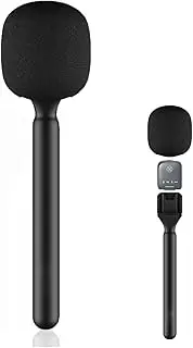 Microphone Interview Handle Interview Handheld Adapter, Wireless Interview Lavalier Microphone Adapter Handheld Mount for II, for Hollyland Lark 150, for Synco G1, for Movo