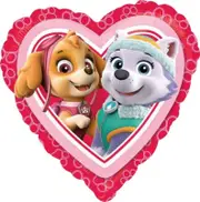 Paw Patrol Girl Heart Shaped Foil Balloon
