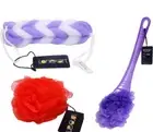 Lonekart Loofah back scrubber for men and women (Pack of 3)