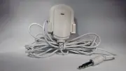 Lapel microphone with mount (WHITE) Small Microphone for PC