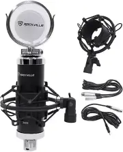 RCM03 Pro Studio Recording Condenser Microphone Mic+Metal Shock Mount, Black