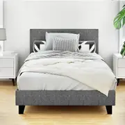 Artiss Bed Frame King Single Size Mattress Base Wooden Platform Grey NEO