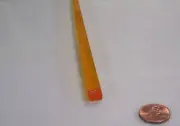 Acrylic Square Extruded Rods, Amber .375" (3/8") x 6' Lengths, 5 Units