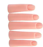 Acrylic Nails, Practice Fingers, Silicone Manicure Finger, Magnetic Soft Realistic & Flexible, Nail Hand For Reusable Training Tool, (5pcs/beige), Extensions & Beginner