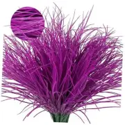 12 Bundles Artificial Fake Grass Plants Flowers Faux Plastic Wheat Pure Fuchsia