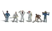 Woodland Scenics HO Chain Gang Scenic Accents pkg(6) A1858