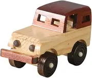Miniature Car Model Wooden Figure, Vehicle Ornament for Home Shelf, Style B
