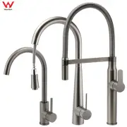 KYLINS Gun Metal Pull Out Down Swivel Tall Kitchen Laundry Sink Tap Mixer Spout