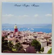 City Of Saint Tropez France Ceramic Tile Trivet Coaster Travel Souvenir 4" x 4"