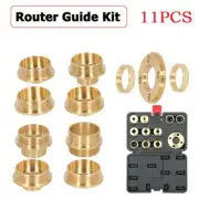 Professional Grade 11PCS Brass Template Router Guide Set with Lock Nut