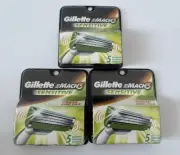 15 Gillette Mach3 M3 Sensitive Power Mach 3 Razor Blade Refill Cartridges New