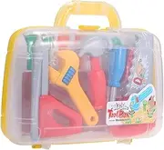 Portable Construction Work Shop Toy Kit Pretend Play Series Tool Set Boys and Girls Plastic Tool Box Toy for Hand-Eye Coordination Fine Motor Skills