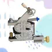 Tattoo Supply Cast Iron 10 Wrap Coils Tattoo Machine Liner Shader Silver Dollar