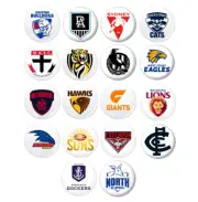AFL Football Badge Button 57mm PIN Aussie Lions Footy Crows Cats Port Swans GWS