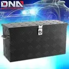 27" Black Aluminum Truck Pickup Trailer RV Tool Box Storage w/ Fixed Side Handle