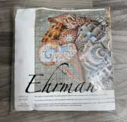 EHRMAN NEEDLEPOINT LARGE CANVAS KIT CROSS STITCH TAPESTRY SHELLS ON THE SAND