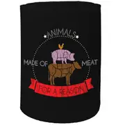 Alcohol Stubby Holder - Animals Made Of Meat - Funny Novelty Birthday Gift Joke Beer Can Bottle