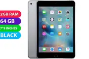 Apple iPad Mini 4 Wifi + Cellular (64GB, Black) - Refurbished (Excellent)